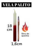 1 Kilo De Vela Vermelha E Branca Zé Pelintra E Maria Navalha