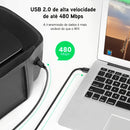 Cabo Para Impressoras Ugreen Usb-A para USB-B 2.0 Am Para Bm - 3 Metros