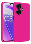 Capa Capinha Compativel Para Realme C55 4g Aveludada Rosa pink
