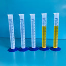 Kit 5 Proveta Graduada De Plástico 100ml Com Base - Nalgon