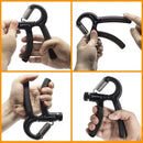 Hand Grip Com Mola Ajuste 5kg A 60kg Handgrip Fisioterapia Preto