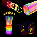 Kit 100 Pulseiras Neon Balada Brilho Fluorescente Festa