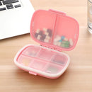 Porta Medicamento Portátil Cápsulas Viagem Compartimento Cor Rosa