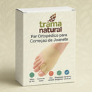 Par Meias Corretivas Joanete Silicone Corretor Ortopédico Trama Natural
