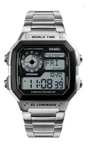 Relógio A Prova Dágua Masculino Skmei 1335 Prata Digital