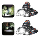 Kit 2 Lanterna De Cabeça Bike Camping Recarregável 3 Led