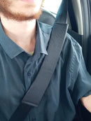 Par Protetor Cinto Segurança Adulto E Infantil Com Velcro Cor Preto