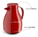 Garrafa Térmica Com Gatilho Unitermi Paris 500 Ml Vermelha Cor Vermelho