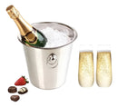 Balde De Gelo 4,5L Champagne Champanheira Inox Premium Cor Prata Liso
