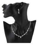 Conjunto Colar E Brincos Noiva Casamento Madrinha Fe Prateado