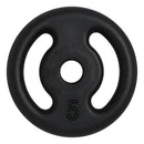 Anilha 5 Kg Pintada Profissional Ferro Musculação 5 Quilos Preto