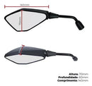 Par Retrovisor Mini Kawasaki Z400 Rebaixado 90° Haste Curta