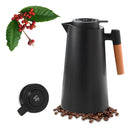 Garrafa Térmica Vacuum 12h Com Visor Digital E Cabo Madeira