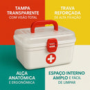 Maleta de Medicamentos 2,8 L Nitron — ideal para primeiros socorros, com alça resistente, design médio e compartimentos internos para armazenar remédios e curativos com praticidade e segurança