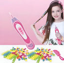 Polibrinq Brinquedo Menina Kit Miçangas Fazer Tranças Cabelo Penteado Rosa