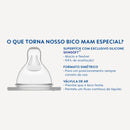 Bico X de Mamadeira Silicone Macio Fluxo Super Rápido 6m+ MAM