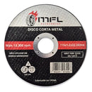 Kit 100 unidades Disco Corta metal 115mm Esmerilhadeira MFL