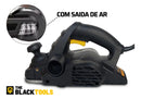 Plaina Elétrica 780W 110V 16500 Rpm Profissional Cor Preto Com Acessórios Alta Precisão The Black Tools