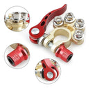 2 Conector Terminal Bateria Dourado Bateria C/ Engate Rápido Carro Par