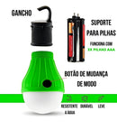 Kit 3 Lâmpadas Camping Led Pesca Barraca Lanterna Pilha Top Cor Sortida