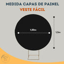 Capa Lisa De Painel Arco Redondo De Festa 1,50m Varias Cores Cor Branco Liso