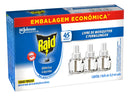 Repelente Eletrico Líquido Raid 45 Noites 3 Refis de 32,9ml