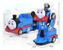 Trem Trenzinho Thomas TK - 1177 Vira Robô Musical Com Luz E Som Cor Azul Toy King