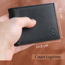 Carteira Masculina Horizontal Slim Cor Preto