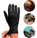 Luvas descartáveis Talge Viniplus cor preto tamanho M de vinilo/nitrilo x 100 unidades