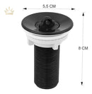 Kit Torneira Pia Lavatorio Abs/ Sifao/ Valvula 7/8 Preto Preto Brilhante