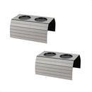 Kit 2 Uni Esteira Porta Copos Suporte Braço Sofá Mdf Cinza Cinza