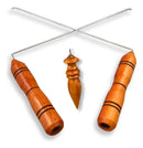 Dual Rod + Pêndulo Modelo P-05 Em Madeira Para Radiestesia Cor Marrom