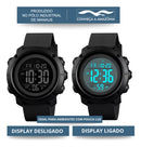 Relógio Masculino Esportivo Skmei 1426 Digital Original Led Cor da correia Preto Cor do bisel Preto Cor do fundo Preto