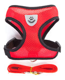 Coleira Peitoral Para Cachorro Pet Colete Refletivo + Guia Cor Vermelha Top Reflexível Tamanho da coleira M