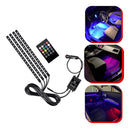 Iluminação Interior Neon Carro 12 Led Rgb Controle 12v Ritmo