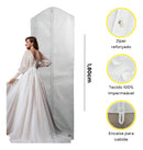 Capa Protetora Para Vestido Longo Noiva Madrinha Tnt Anti Mofo Umidade Cor Branco