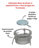 Fogareiro A Álcool Fogão Camping Portátil Espiriteira Pesca