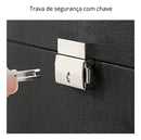 Porta Joias Grande Caixa Colar Bijuteria Portatil Viagem Cor Preto