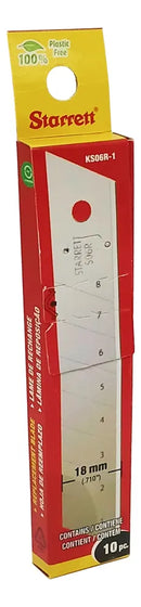 Kit Lamina Estilete Starrett Larga 18mm C/10 Ks06r-1