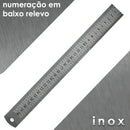 Régua de metal aço inox 30 cm para artesanato Nybc