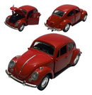 Carrinho De Ferro Fusca Clássico 1/32 Miniatura Coleção Cor Azul-escuro