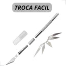 Kit Estilete Bisturi Precisão Profissional Corte Lâminas Aço