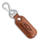 Chaveiro Automotivo Couro Carro Mosquetão Marrom Ma CHEVROLET