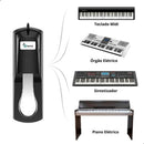 Pedal Sustain Teclado Universal Yamaha Roland Casio Durável Resistente Bertô