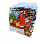 Pano De Copa Estampado - Kit Com 10 Unidades - 100% Algodão - Estampas Variadas - 62x41cm