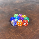 Kit 100 Dados D6 Translúcidos Para Jogos  Rpg E Tabuleiro