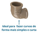 Kit 50 Cotovelo Joelho 3/4 Fortlev 90° Soldável 25mm Marrom