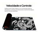 Mouse Pad Grande 90x40 Desk Pad Dragão Chinês Jap Preto