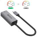 Adaptador Usb C Tipo C Ethernet Rj45 1000mbps 2.5gb Alumínio