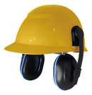 Capacete De Segurança + Abafador De Ruidos Concha + J Amarelo